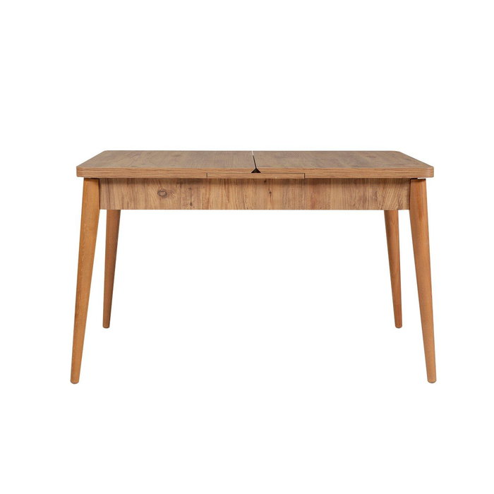 Hanah Home 0900 - 4 Conjunto Mesa y Sillas Extensible Pino Atlántico y Piedra Terciopelo
